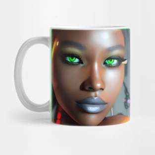 Cyberpunk Young Woman Mug